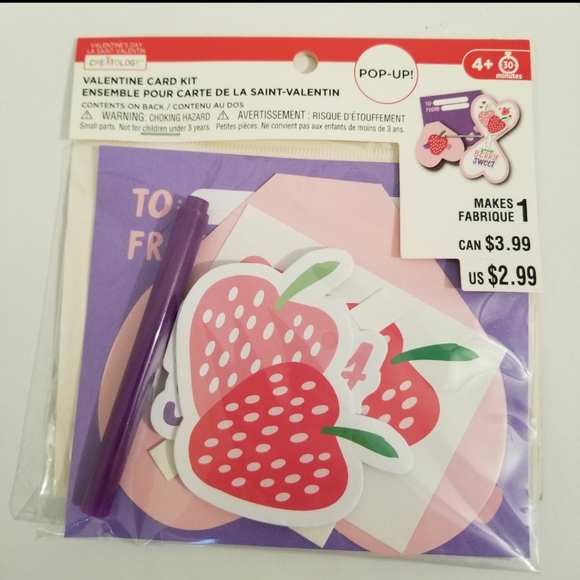 Valentines Day Kids Craft, Valentine Card Kit, Sticker Activity - Picture 4 of 7